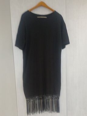 Zara Black Ribbed Crewneck Top